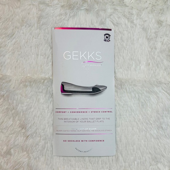Gekks Go Sockless Thin Liners for Ballet Flats Comfort Odor Control Medium - Picture 1 of 6